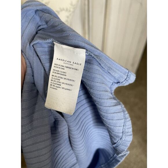 American Eagle Maxi Dress Baby Blue Bodycon Sleeveless Size Large - Picture 4 of 6